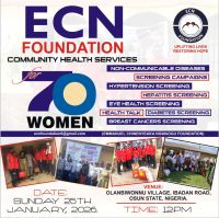 ECN Foundation community services to 70 women in Olanbiwonnu village, Ibadan road, Osun State. 25th January 2026